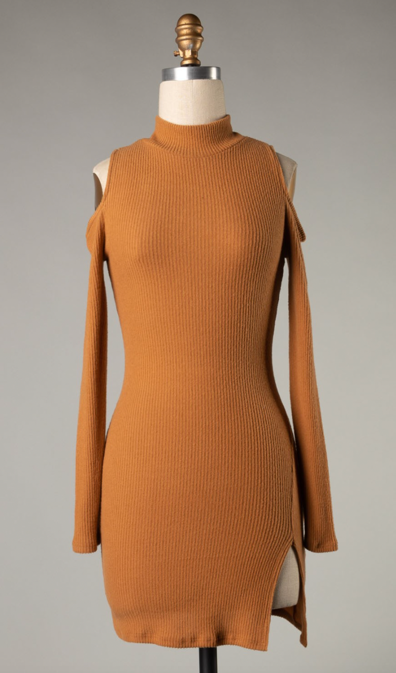 Cold Shoulder Side Split Tunic - Shooting Starz Shopette