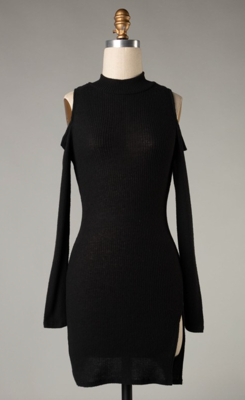 Cold Shoulder Side Split Tunic - Shooting Starz Shopette
