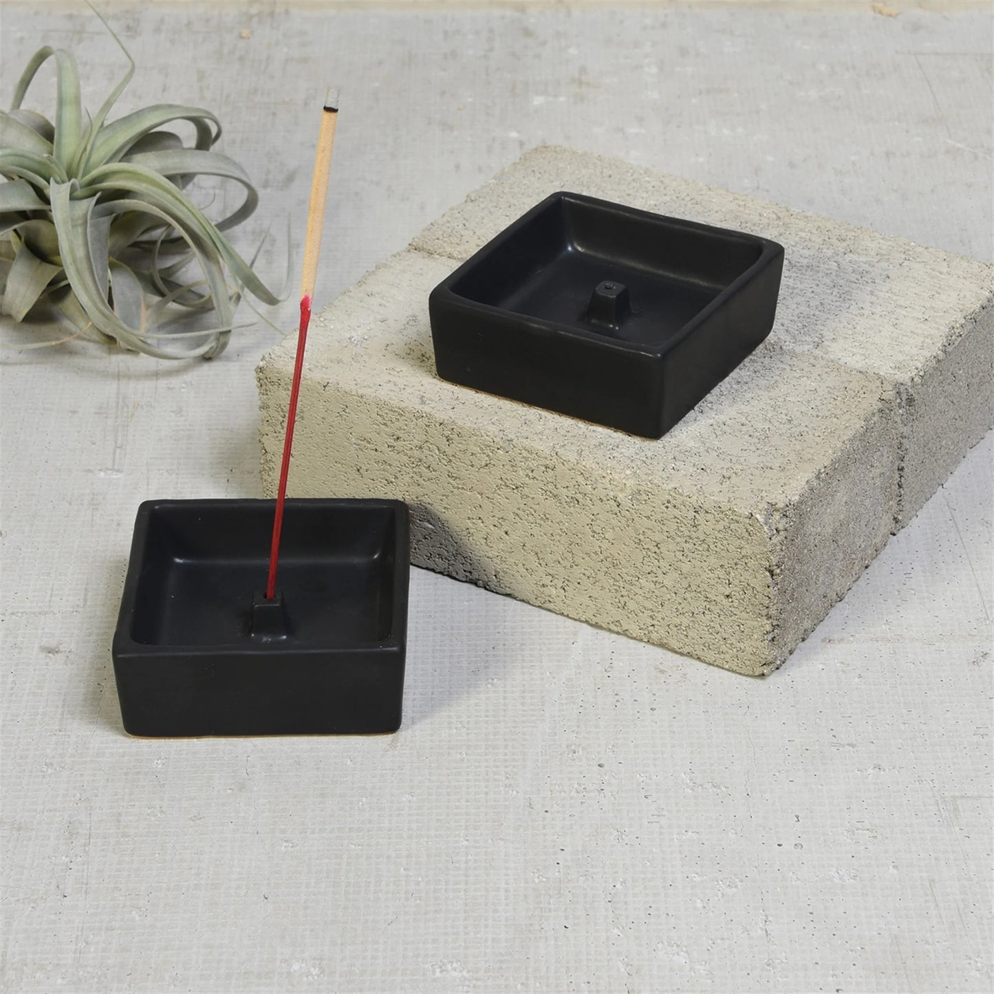Squared Up Black Matte Incense Burner - Shooting Starz Shopette