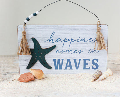 Happiness Comes in Waves Wall Décor - Shooting Starz Shopette