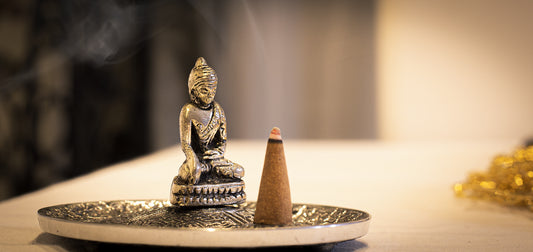 3-in-1 Tibetan Buddha Aluminum Incense Burner - Shooting Starz Shopette