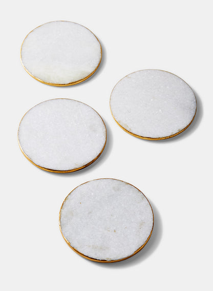Marble & Gold Round Coaster Set - Shooting Starz Shopette